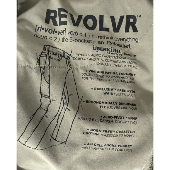 Kuhl Revolvr Pants Mens Vintage Patina Dye Outdoor Hiking Work Size 34x30 Brown - Picture 10 of 13